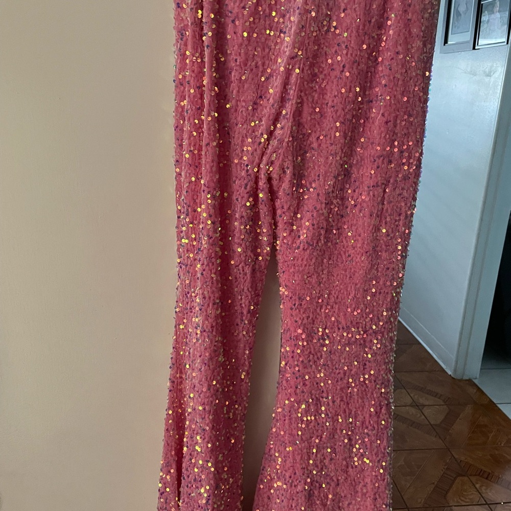 Sparkly Pink Sequin Pants